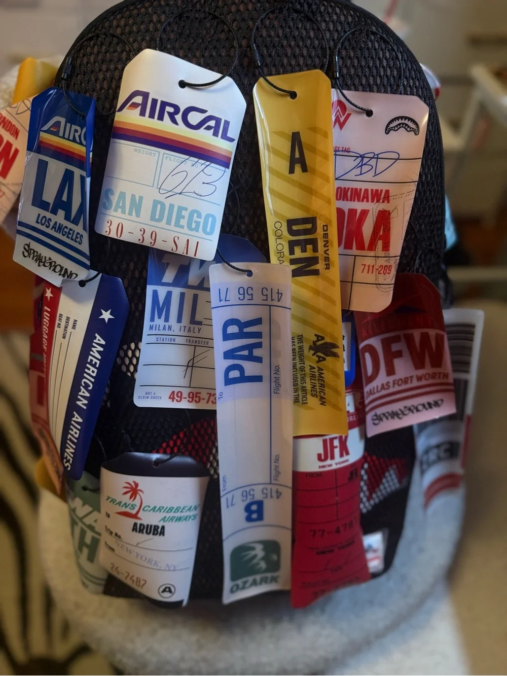 Sprayground AMERICAN AIRLINES 100 YRS - TAGS ON TAGS BACKPACK